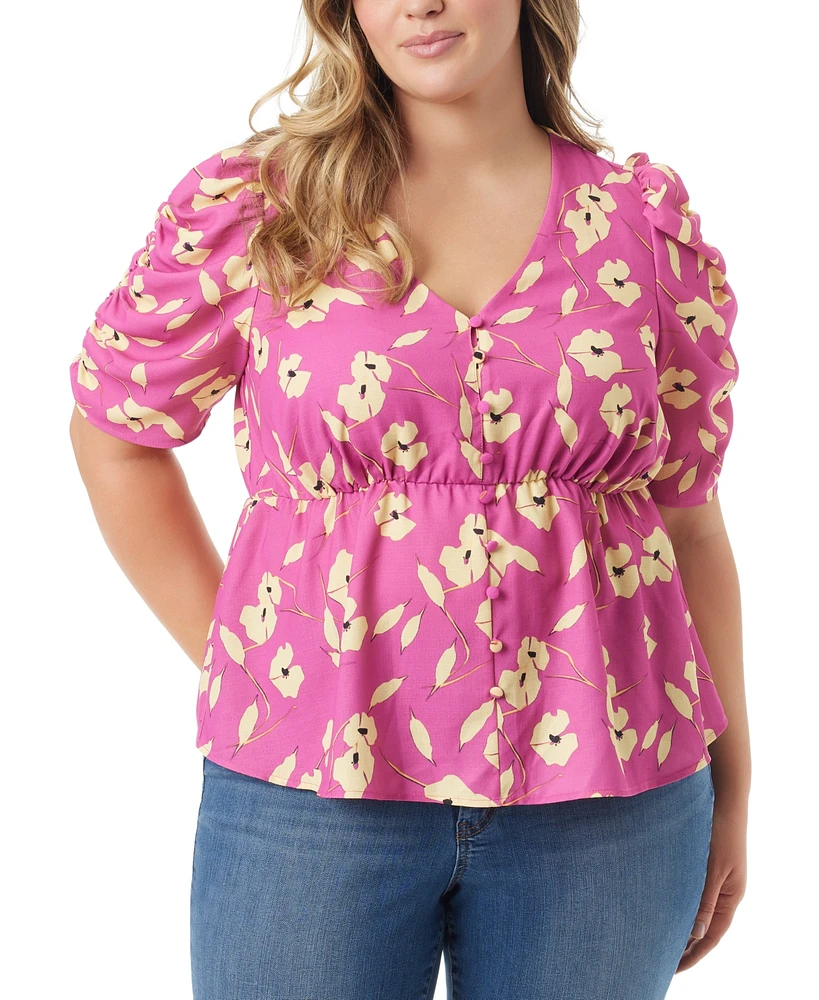 Jessica Simpson Trendy Plus Jensine Empire Blouse