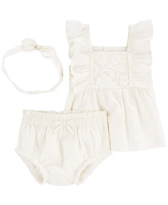 Carter's Baby Girls 3 Piece Lace Diaper Cover Set
