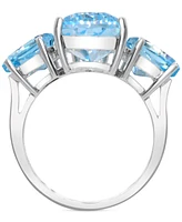 Sky Blue Topaz Multi-Pear Shape Statement Ring (9-1/2 ct. t.w.) in Sterling Silver