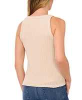 CeCe Women's Sleeveless Textured Knit Tank Top