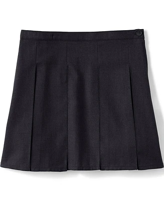 Lands' End Little Girls School Uniform Box Pleat Skirt Top of Knee