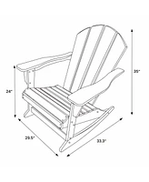 WestinTrends Outdoor Patio Porch Rocking Adirondack Chair