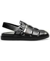 Stacy Adams Men's Montego Slingback Faux-Leather Buckle Sandals