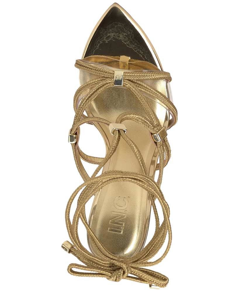 I.n.c. International Concepts Women's Laqueta Lace-Up Dress Sandals, Created for Macy's