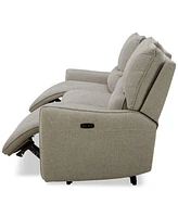 Olper 3-Pc. Fabric Zero Wall Sectional Sofa with 2 Power Motion Chairs, Created for Macy's