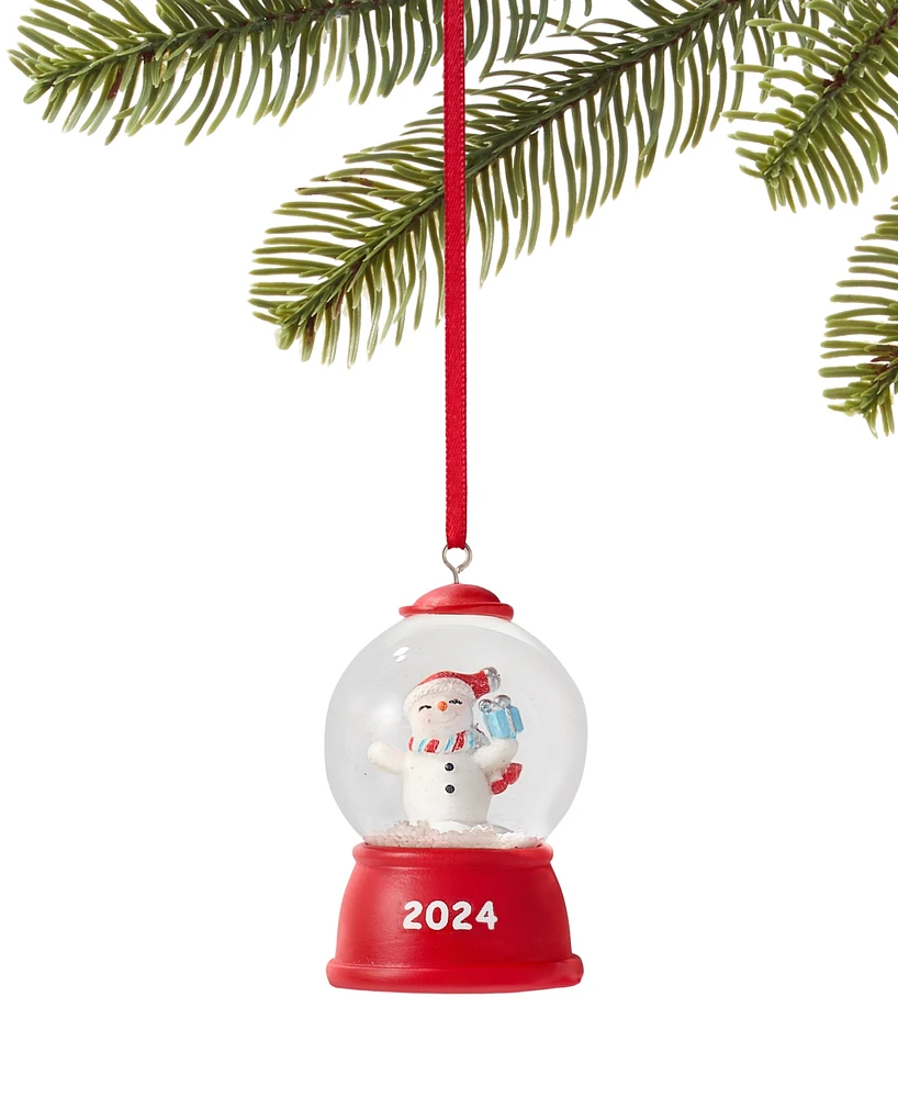 Holiday Lane Christmas Cheer Snowman Water Globe Ornament, Created for Macy's