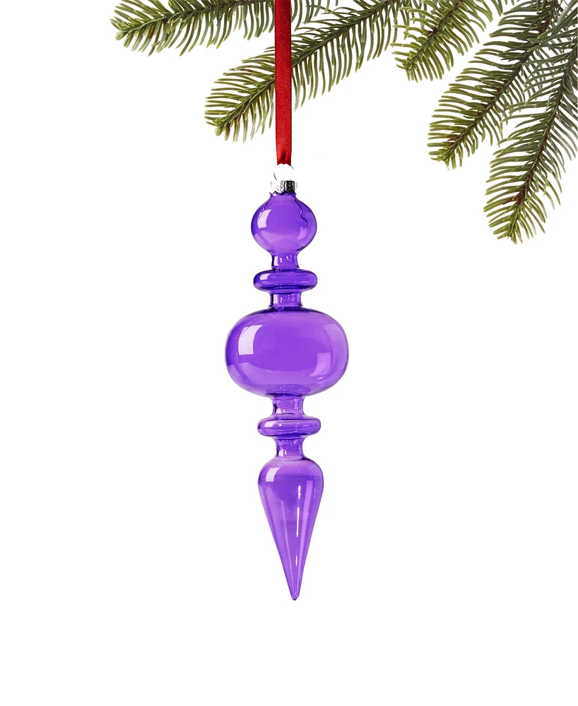 Holiday Lane Jewel Tones Clear Lilac Icicle Ornament, Exclusively at Macy's