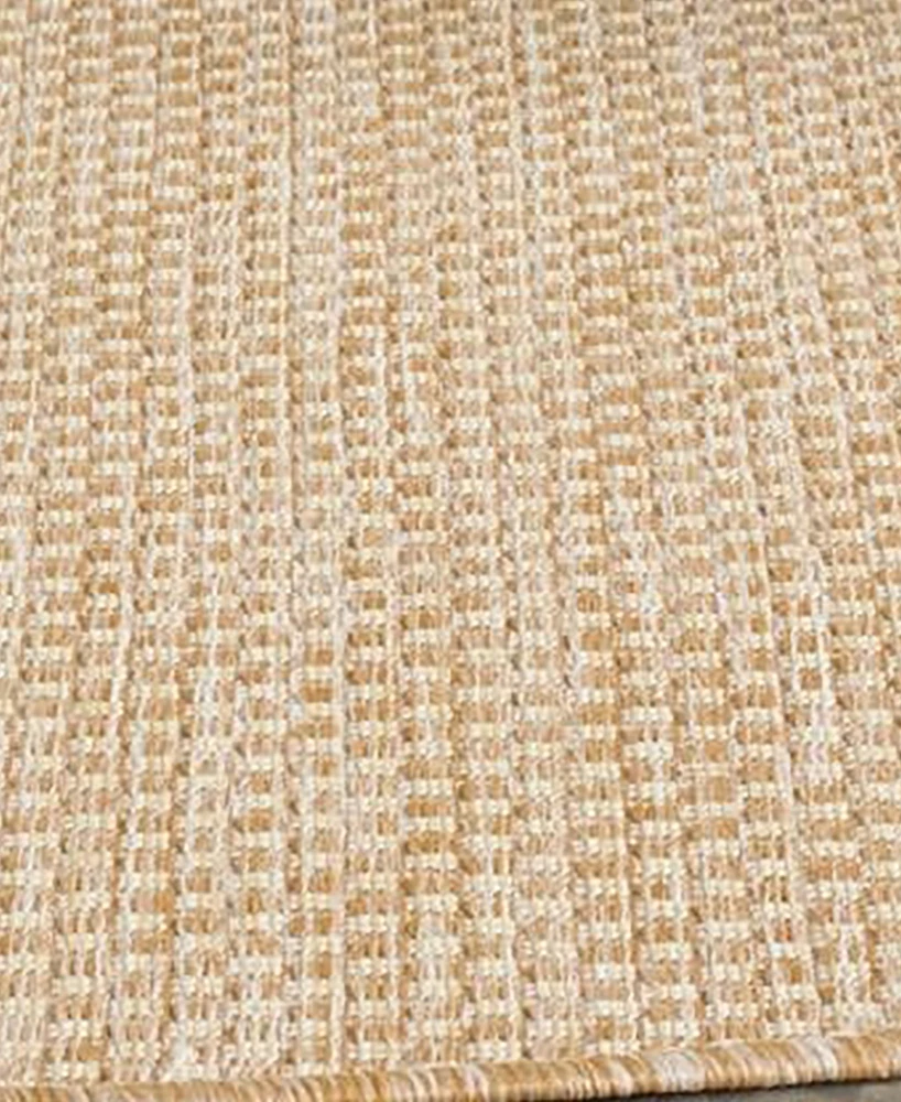 Safavieh Courtyard CY8521 Natural and Cream 5'3" x 5'3" Sisal Weave Round Outdoor Area Rug