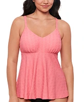 Swim Solutions Women's Textured Underwire Tankini Top, Created for Macy's