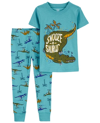 Carter's Toddler Boys 2 Piece Dinosaur 100% Snug Fit Cotton Pajamas