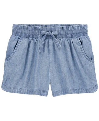 Carter's Big Girls Chambray Pull-On Sun Shorts