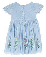 Rare Editions Baby Girl Flower and Butterfly Embroidery Dress