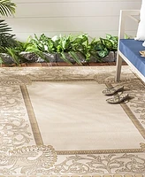 Safavieh Courtyard CY7514 Beige and Dark Beige 5'3" x 7'7" Outdoor Area Rug