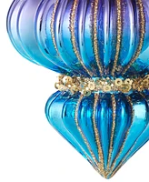 Holiday Lane Jewel Tones Glass Finial Ornament, Exclusively at Macy's