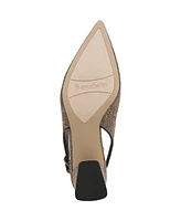 Franco Sarto Women's Racer Pointed Toe Block Heel Slingback Pumps