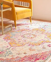 Safavieh Crystal CRS501 Light Blue and Fuchsia 3' x 5' Area Rug