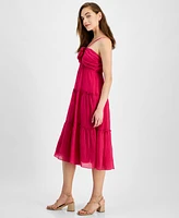 City Studios Juniors' Rosette Tiered Midi Dress