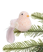 Holiday Lane Shimmer and Light Pink Bird Clip Ornament, Created for Macy's