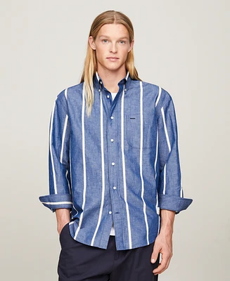Tommy Hilfiger Men's Regular-Fit Space Stripe Shirt