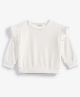 First Impressions Baby Girls Solid Ruffled Velour Top, Created for Macy's