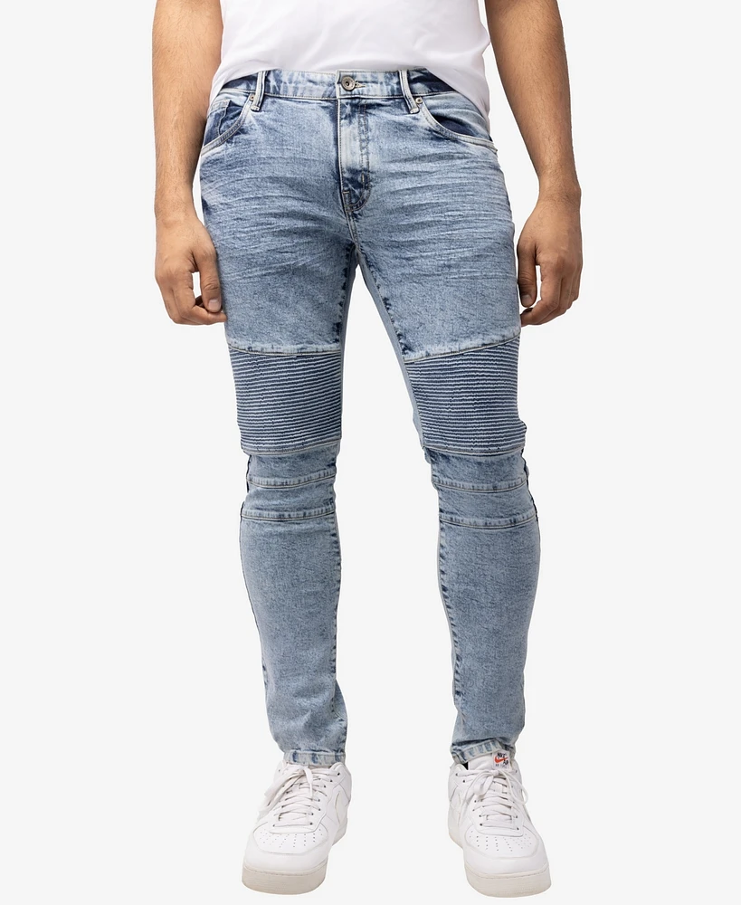 Raw X Men's Skinny Fit Moto Jeans