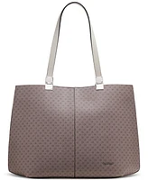 Calvin Klein Granite Signature Triple Compartment Tote with Magnetic Snap