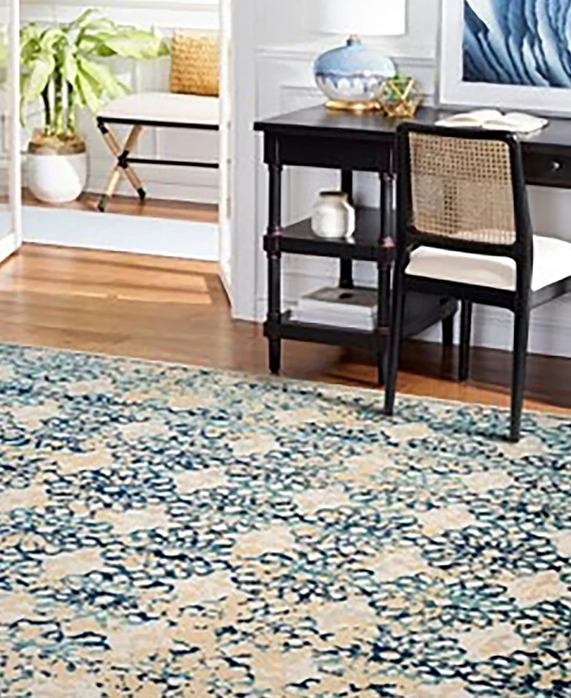 Safavieh Evoke EVK262 Ivory and Blue 10' x 14' Area Rug