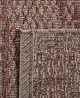 Safavieh Courtyard CY8736 Light Beige and Terracotta 6'7" x 6'7" Sisal Weave Square Outdoor Area Rug