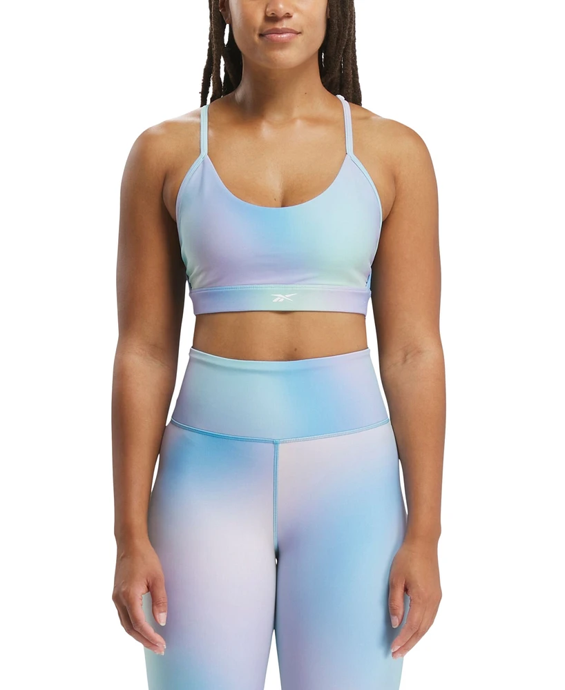 Reebok Women's Lux Bold Ombre Strappy-Back Sports Bra