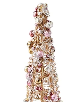 Holiday Lane Sugar Plum Pink 20"H Iron Tree Decoration with Beads, Created for Macy's