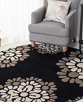 Martha Stewart Collection 4730 MSR4730A Black 8' x 8' Round Area Rug