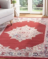 Safavieh Merlot MER312 Red and Aqua 8' x 10' Area Rug