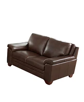 Magnum 62" Top Grain Leather Loveseat