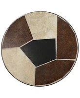 Sunnydaze Decor 12.75 in Mosaic Ceramic Tile Round Patio Side Table Plant Stand