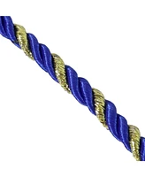 Sunnydaze Decor Rope Indoor and Outdoor Curtain Tiebacks - Blue - Set of 4