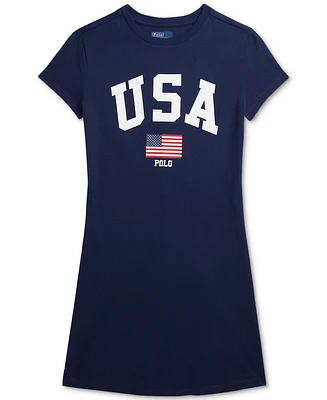 Polo Ralph Lauren Big Girls Team Usa Cotton T-Shirt Dress