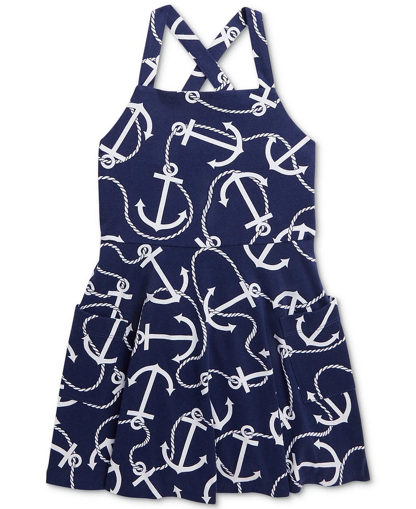 Polo Ralph Lauren Toddler & Little Girls Anchor-Print Cotton Jersey Dress