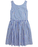 Polo Ralph Lauren Big Girls Sailing Flag Cotton Poplin Dress