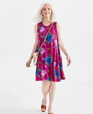 Style & Co Petite Floral Print Flip Flop Dress, Created for Macy's