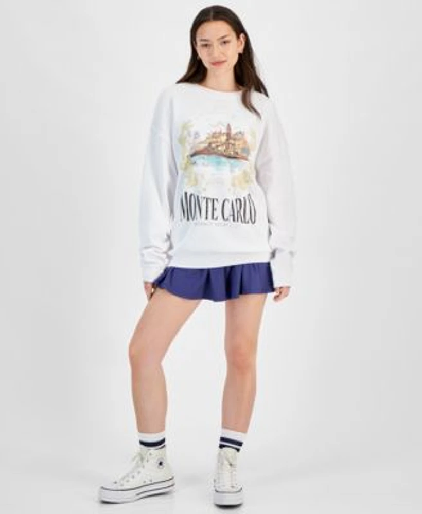 Grayson Threads The Label Juniors Monte Carlo Graphic Sweatshirt Skort