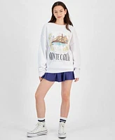 Grayson Threads The Label Juniors Monte Carlo Graphic Sweatshirt Skort