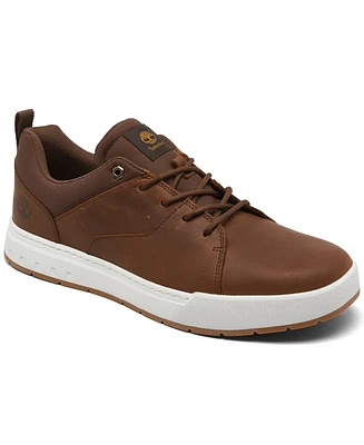 Timberland Men's Maple Grove Leather Low Casual Sneakers from Finish Line