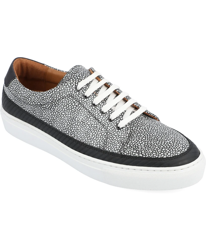 Taft Men's Fifth Ave Handcrafted Custom English Leather Low Top Casual Lace-up Sneaker