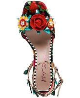 Betsey Johnson Women's Karra Flower-Embellished High-Heel Dress Sandals