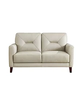 Mavis 57" Top Grain Leather Loveseat