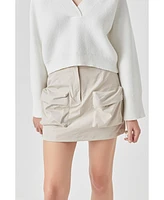 Grey Lab Women's Cargo Mini Skirt