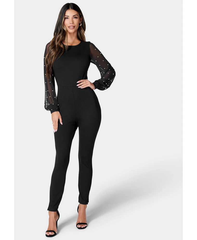 bebe Women's Pearl Jumpsuit