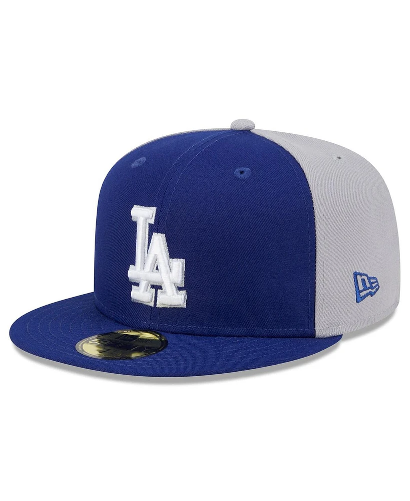 New Era Men's Royal/Gray Los Angeles Dodgers Gameday Sideswipe 59fifty Fitted Hat