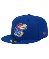 New Era Men's Royal Kansas Jayhawks Throwback 59fifty Fitted Hat