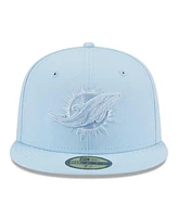 New Era Men's Light Blue Miami Dolphins Color Pack 59fifty Fitted Hat